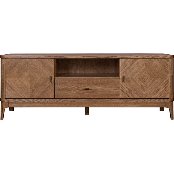 Тумба ТВ «Армани» П1.135.0.10, Материал: массив (сращенный мебельный щит) дуба, Цвет: Дуб альпийский