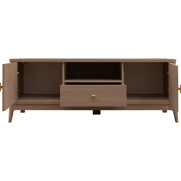 Тумба ТВ «Армани» П1.135.0.10, Материал: массив (сращенный мебельный щит) дуба, Цвет: Дуб Крафт светлый