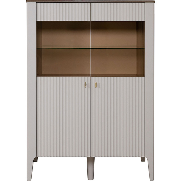 Шкаф 2д «Шарли» П6.116.0.03, Материал: МДФ, Цвет: Шарли керамика + Жемчужный сатин