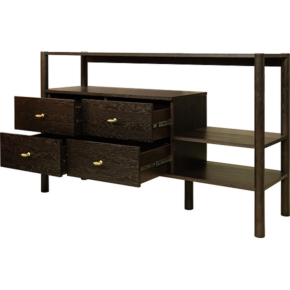 Тумба «Гамбург» БМ2.781.0.04, Материал: МДФ, облицованная шпоном дуба, Цвет: Венге