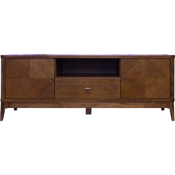 Тумба ТВ «Армани» П1.135.0.10, Материал: массив (сращенный мебельный щит) дуба, Цвет: Черешня