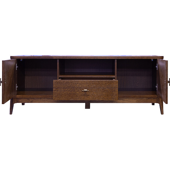 Тумба ТВ «Армани» П1.135.0.10, Материал: массив (сращенный мебельный щит) дуба, Цвет: Черешня