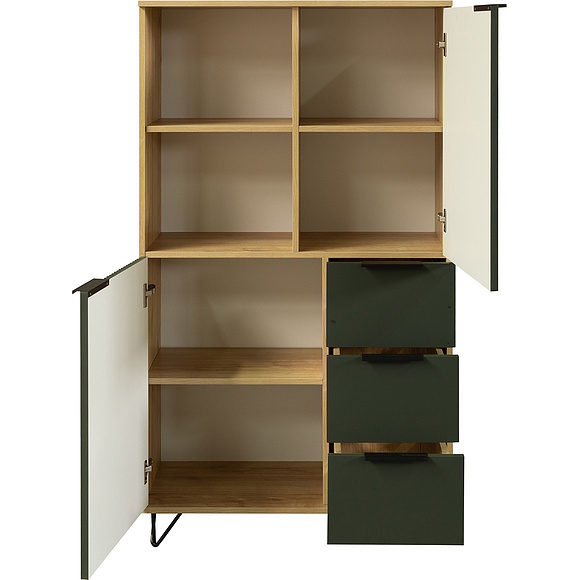 Шкаф «Рокси» П6.948.0.06, Материал: ЛДСП, Цвет: Грин Софт+Дуб Кантри золотой