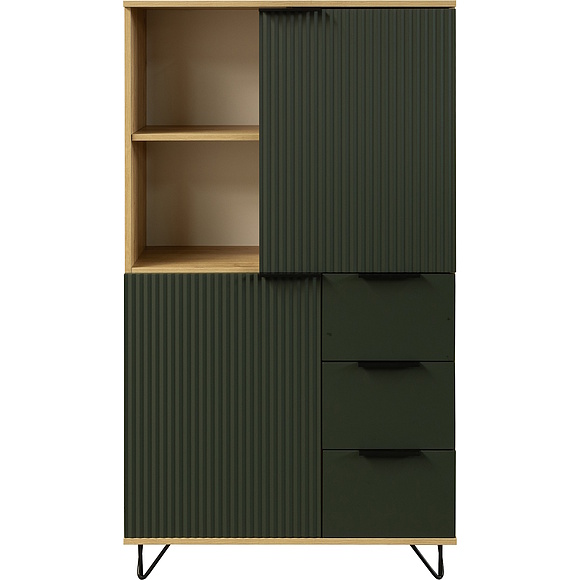 Шкаф «Рокси» П6.948.0.06, Материал: ЛДСП, Цвет: Грин Софт+Дуб Кантри золотой