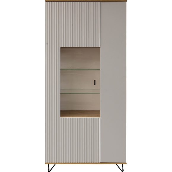 Шкаф «Рокси» П6.948.0.05, Материал: ЛДСП, Цвет: Пепел Софт+Дуб Нокс