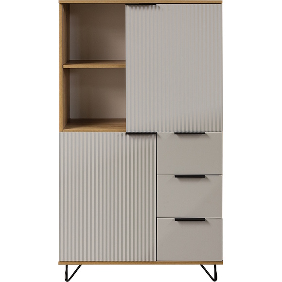 Шкаф «Рокси» П6.948.0.06, Материал: ЛДСП, Цвет: Пепел Софт+Дуб Нокс