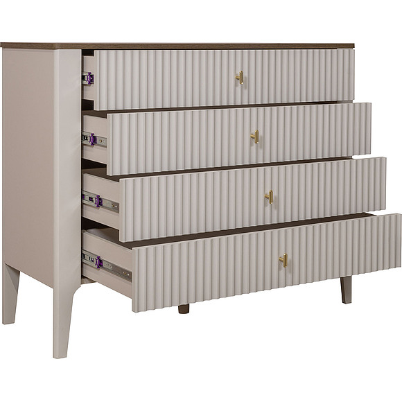 Комод «Шарли» П6.116.1.02, Материал: МДФ, Цвет: Шарли керамика + Жемчужный сатин