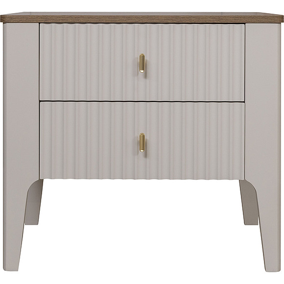 Тумба прикроватная «Шарли» П6.116.1.04, Материал: МДФ, Цвет: Шарли керамика + Жемчужный сатин