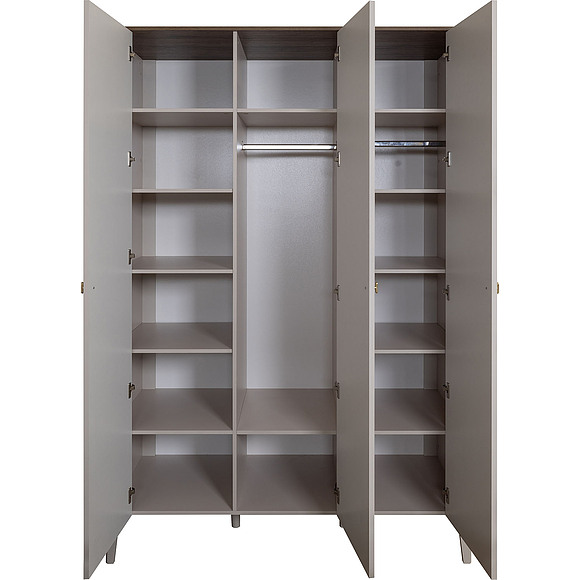 Шкаф для одежды 3д «Шарли» П6.116.1.01, Материал: МДФ, Цвет: Шарли керамика + Жемчужный сатин