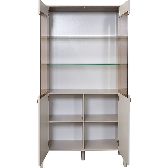 Шкаф 2д «Шарли» П6.116.0.04, Материал: МДФ, Цвет: Шарли керамика + Жемчужный сатин