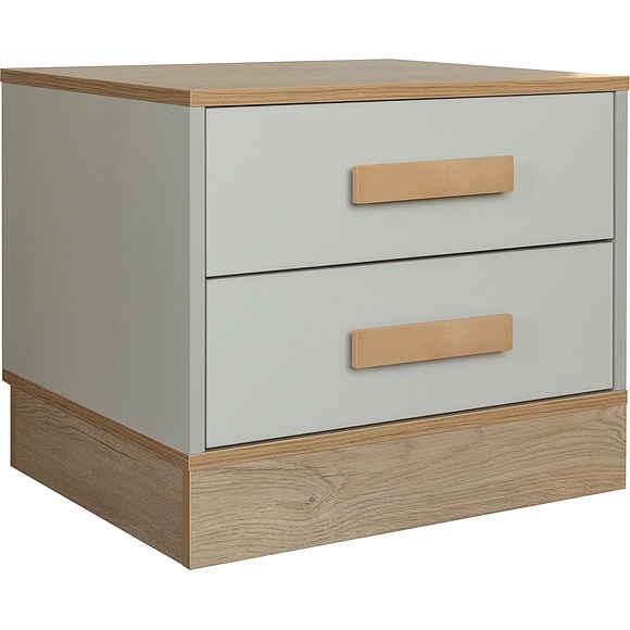 Тумба прикроватная «Портус» П3.600.1.08, Материал: ЛДСП, Цвет: Пепел + Дуб мадуро
