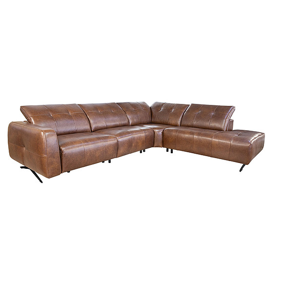 Угловой диван «Кенни» (4R.90.150.15EL), Материал: натуральная кожа, Группа ткани: 150 группа