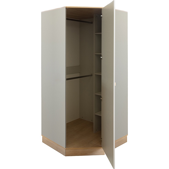 Шкаф угловой «Портус» П3.600.1.09, Материал: ЛДСП, Цвет: Пепел + Дуб мадуро