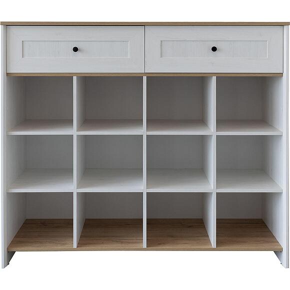 Стеллаж «Парма» П7.050.0.61 - Только онлайн, Материал: ЛДСП+МДФ, Цвет: сосна рандерс + дуб кантри золотой (8C3A9788-1.jpg) Стеллаж «Парма» П7.050.0.61 - Только онлайн, Материал: ЛДСП+МДФ, Цвет: сосна рандерс + дуб кантри золотой