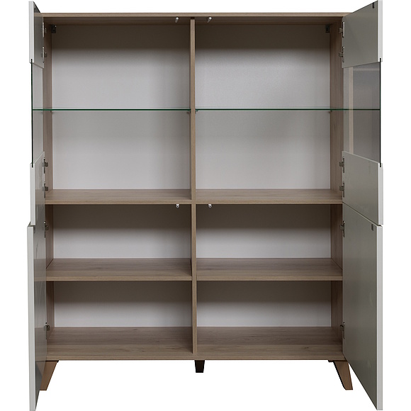 Шкаф 2д «Тринити» П6.114.0.03, Материал: МДФ, Цвет: Ваниль + Гикори Кингстон