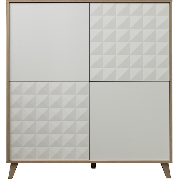 Тумба «Тринити» П6.114.0.06, Цвет: Ваниль + Гикори Кингстон