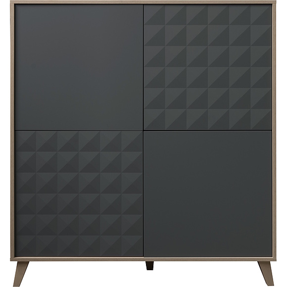 Тумба «Тринити» П6.114.0.06, Цвет: Антрацит + Гикори Кингстон