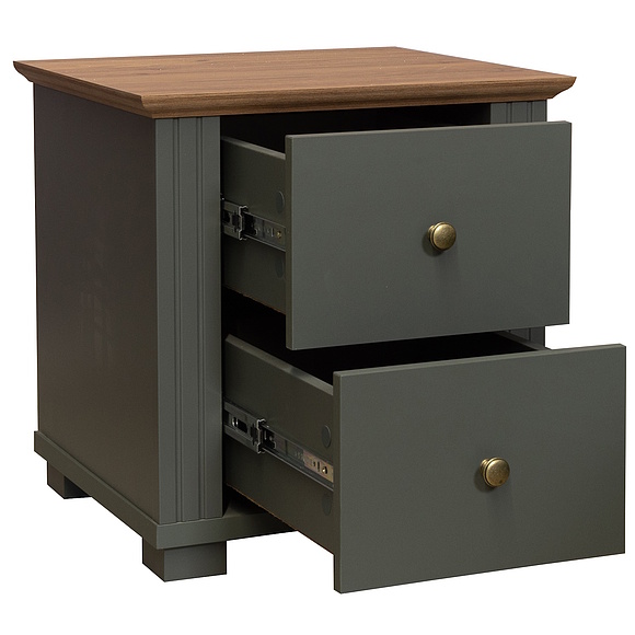 Тумба прикроватная «Джио» П7.060.1.24, Материал: ЛДСП, Цвет: Базальт + Кедр Орегон