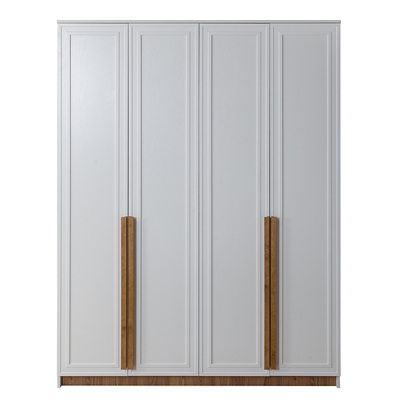 Шкаф для одежды 4д «Порта» П7.061.1.17, Материал: ЛДСП+МДФ, Цвет: Белый + Кедр Орегон