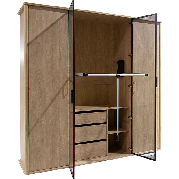 Шкаф для одежды 4д «Поинт» БМ2.665.1.08-01, Материал: ЛДСП, Цвет: Дуб мадура