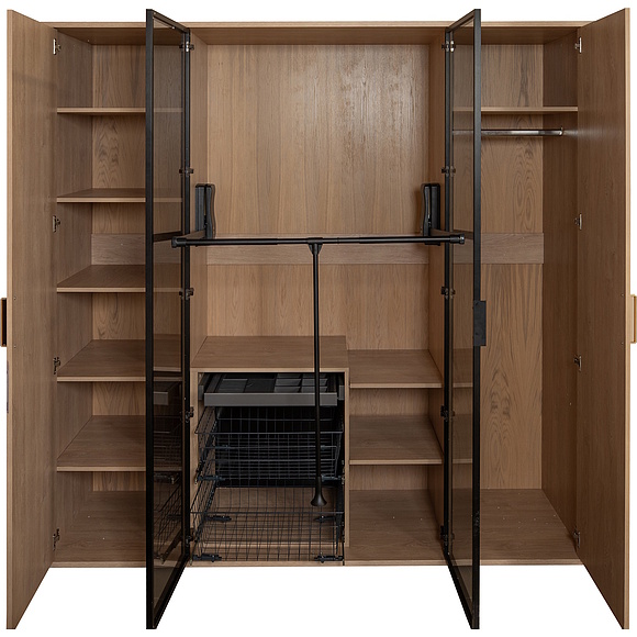 Шкаф для одежды 4д «Поинт» БМ2.665.1.08-01, Материал: ЛДСП, Цвет: Дуб мадура