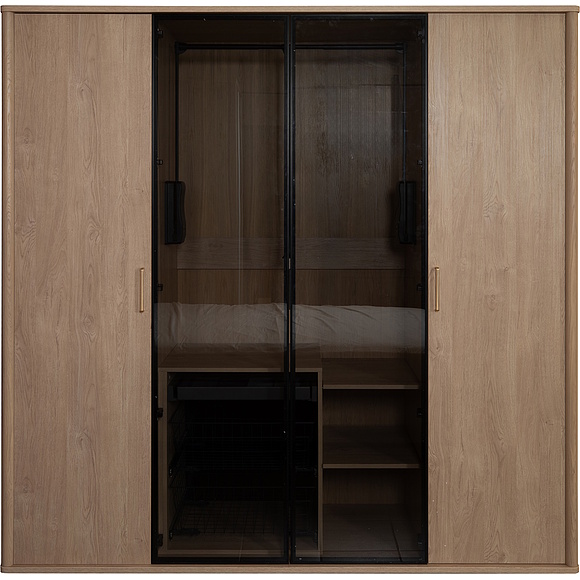 Шкаф для одежды 4д «Поинт» БМ2.665.1.08-01, Материал: ЛДСП, Цвет: Дуб мадура