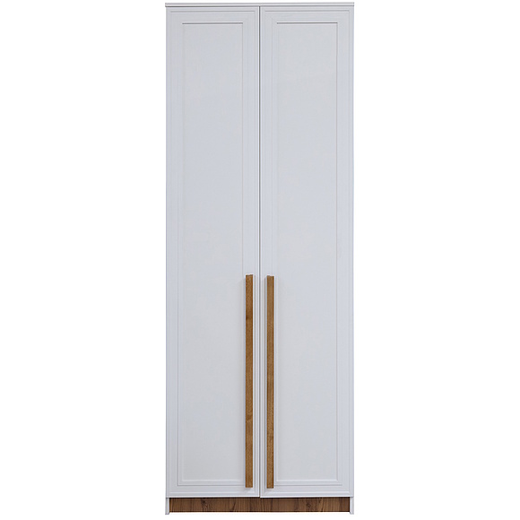 Шкаф для одежды 2д «Порта» П7.061.1.18, Материал: ЛДСП+МДФ, Цвет: Белый + Кедр Орегон