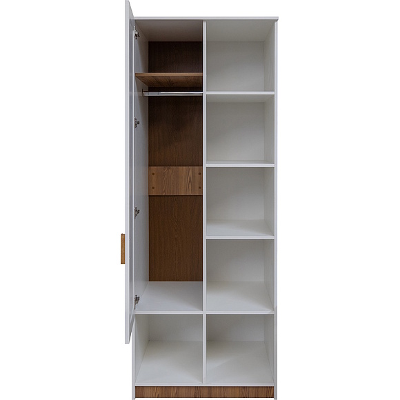 Шкаф комбинированный «Порта» П7.061.1.19, Материал: ЛДСП, Цвет: Белый + Кедр Орегон