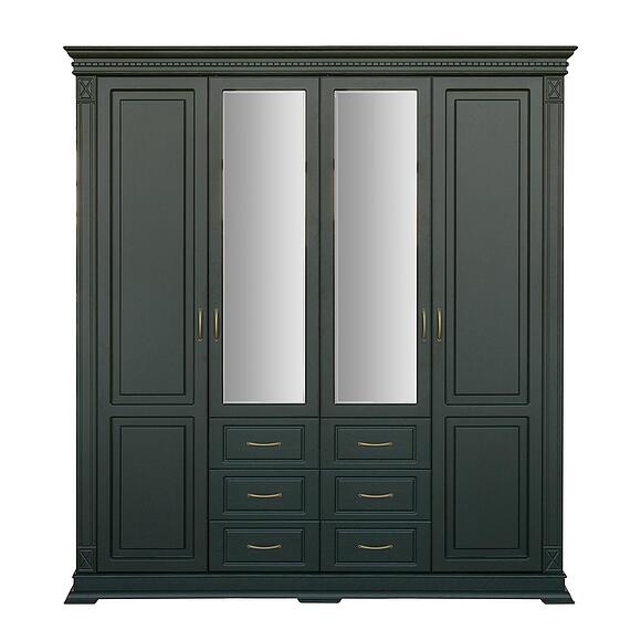 Шкаф для одежды 4д «Верди Классик» П3.0487.1.01 - Только онлайн, Материал: массив дуба, Цвет: Грин