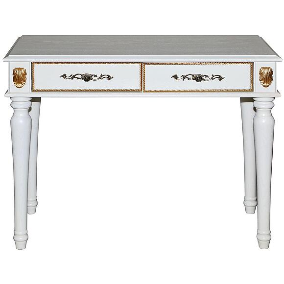 Стол «Милана 22Тс» П4.265.1.22(294.22с), Материал: массив дуба, Цвет: Слоновая кость с золочением