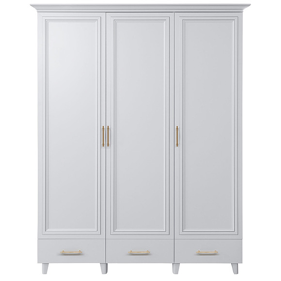 Шкаф для одежды 3Д «Сати» П7.057.1.16, Материал: ЛДСП, Цвет: Белый, Механизм трансформации: без механизма