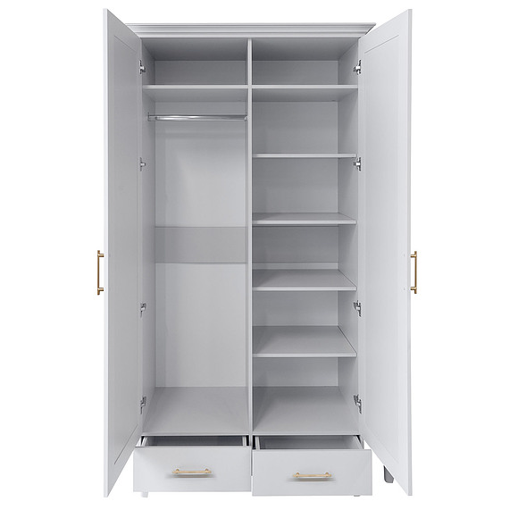 Шкаф для одежды 2Д «Сати» П7.057.1.18, Материал: ЛДСП, Цвет: Белый, Механизм трансформации: без механизма