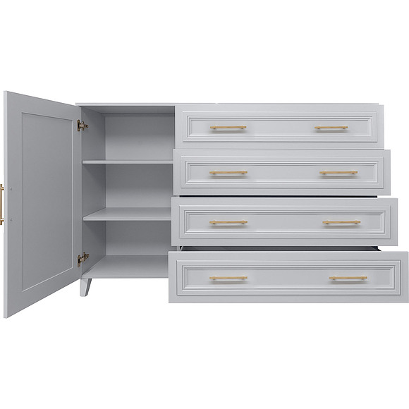 Тумба «Сати» П7.057.1.28, Материал: ЛДСП, Цвет: Белый, Механизм трансформации: без механизма