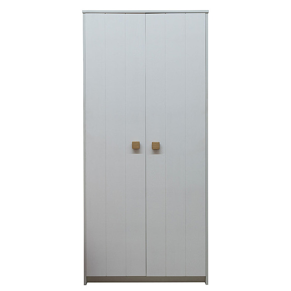 Шкаф для одежды 2д «Этна» БМ2.784.1.05, Материал: массив сосны, Цвет: белый воск + темпо