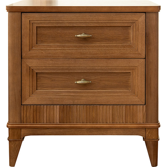 Тумба прикроватная «Калипсо» БМ2.785.1.06, Материал: массив дуба, Цвет: Табак