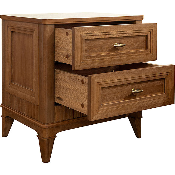 Тумба прикроватная «Калипсо» БМ2.785.1.06, Материал: массив дуба, Цвет: Табак