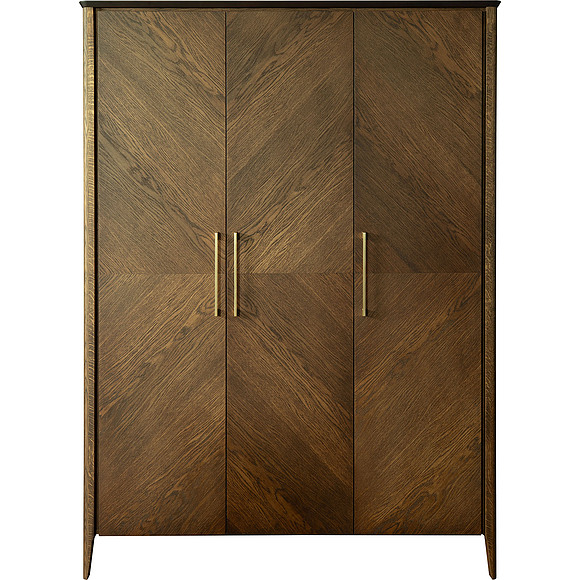 Шкаф для одежды 3д«Оквуд» П3.142.1.12, Материал: ДСП, облицованная шпоном дуба, Цвет: Карамель, Механизм трансформации: без механизма