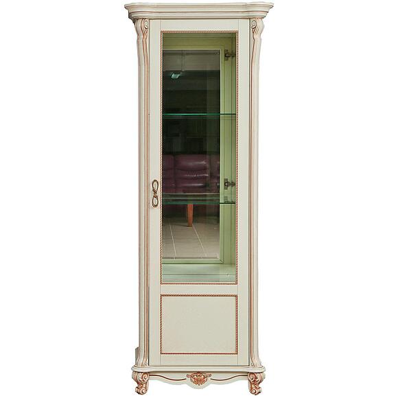 Шкаф-витрина «Алези» П1.350.0.08 (П350.08), Материал: ДСП+шпон, Цвет: Слоновая кость с золочением (shkaf_s_vitrinoi_alezi_8_p350_08_slon_kost_2.jpg) Шкаф-витрина «Алези» П1.350.0.08 (П350.08), Материал: ДСП+шпон, Цвет: Слоновая кость с золочением