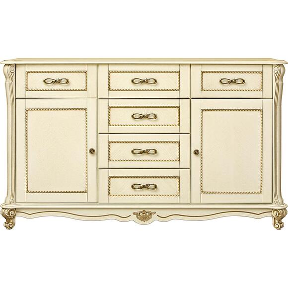 Тумба «Алези» П1.350.0.03 (П350.03), Материал: массив дуба, Цвет: Слоновая кость с золочением (tumba_alezi_3_p350_03_slon_kost_2.jpg) Тумба «Алези» П1.350.0.03 (П350.03), Материал: массив дуба, Цвет: Слоновая кость с золочением