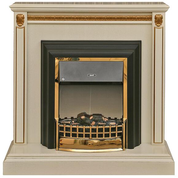 Портал для камина «Милана 12с» П4.265.0.12(265.12с), Цвет: Слоновая кость с золочением