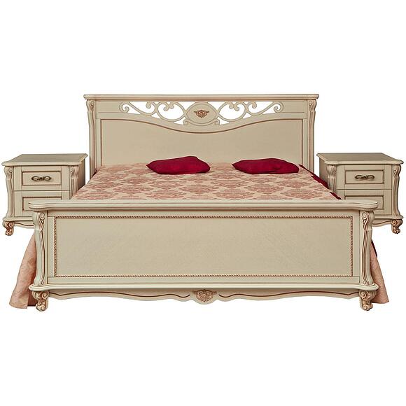 Кровать двойная «Алези» с высоким изножьем, Материал: массив дуба, Цвет: Слоновая кость с золочением, Механизм трансформации: без механизма, Спальное место: 2000x1600 мм, Размер: 2180х1852х1045 (krovat_dvoinaya_alezi_16_p349_16_slon_kost_2.jpg) Кровать двойная «Алези» с высоким изножьем, Материал: массив дуба, Цвет: Слоновая кость с золочением, Механизм трансформации: без механизма, Спальное место: 2000x1600 мм, Размер: 2180х1852х1045
