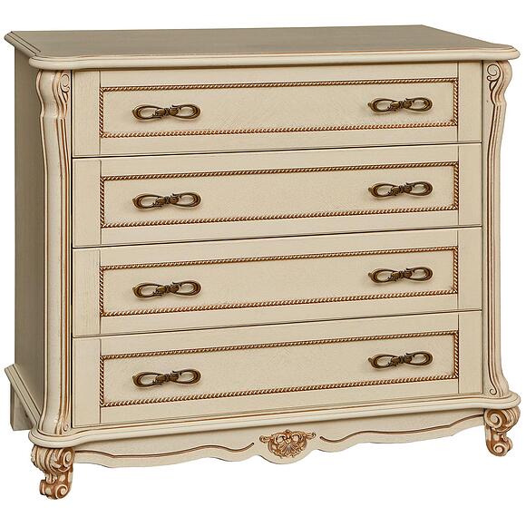 Комод «Алези» П1.350.1.22 (П349.04), Цвет: Слоновая кость с золочением (tumba_alezi_p349_04_slon_kost_2.jpg) Комод «Алези» П1.350.1.22 (П349.04), Цвет: Слоновая кость с золочением