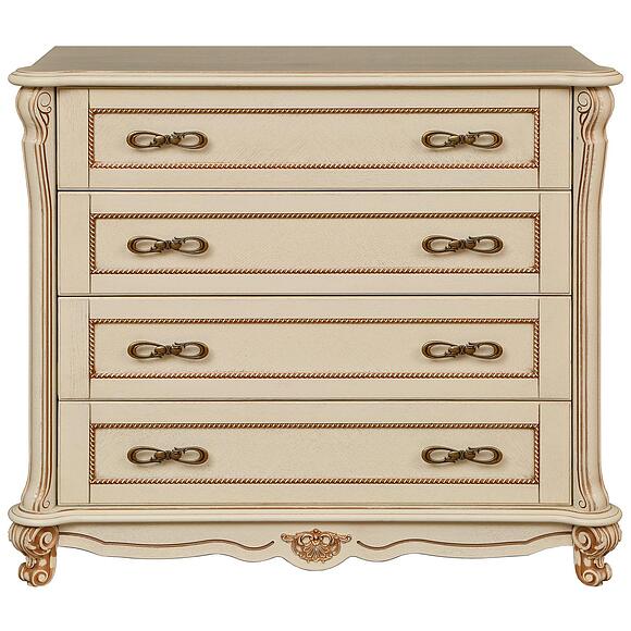 Комод «Алези» П1.350.1.22 (П349.04), Цвет: Слоновая кость с золочением (tumba_alezi_p349_04_slon_kost_3.jpg) Комод «Алези» П1.350.1.22 (П349.04), Цвет: Слоновая кость с золочением