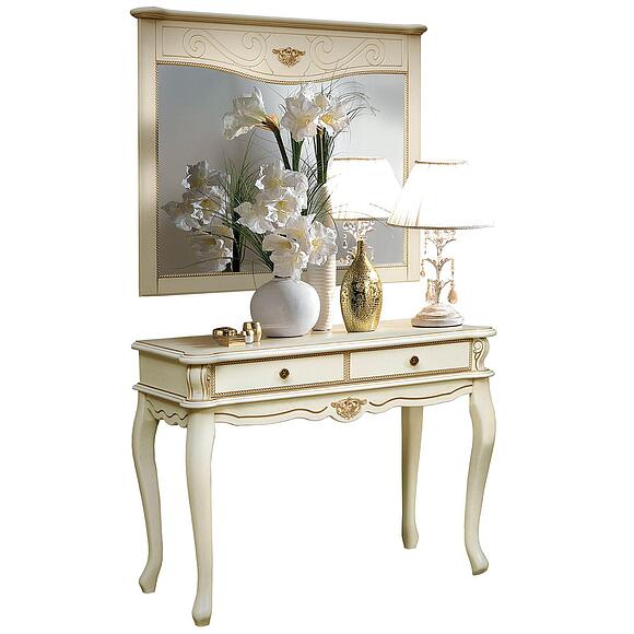 Стол туалетный «Алези» П1.350.1.19 (П349.19), Материал: массив дуба, Цвет: Слоновая кость с золочением (stol_tualet_alezi_p349_19_slon_kost_2.jpg) Стол туалетный «Алези» П1.350.1.19 (П349.19), Материал: массив дуба, Цвет: Слоновая кость с золочением
