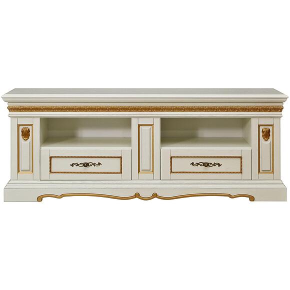 Тумба «Милана ТВ4с» П4.265.0.16(265.16с), Цвет: Слоновая кость с золочением
