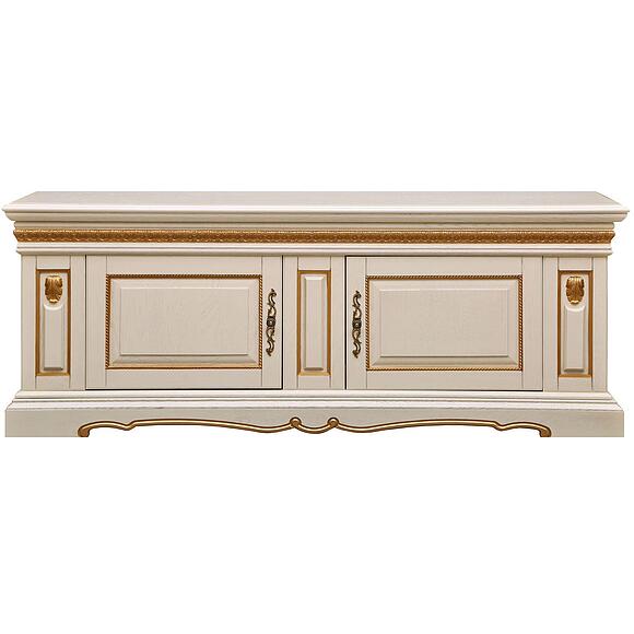 Тумба «Милана ТВ3с» П4.265.0.15(265.15с), Цвет: Слоновая кость с золочением