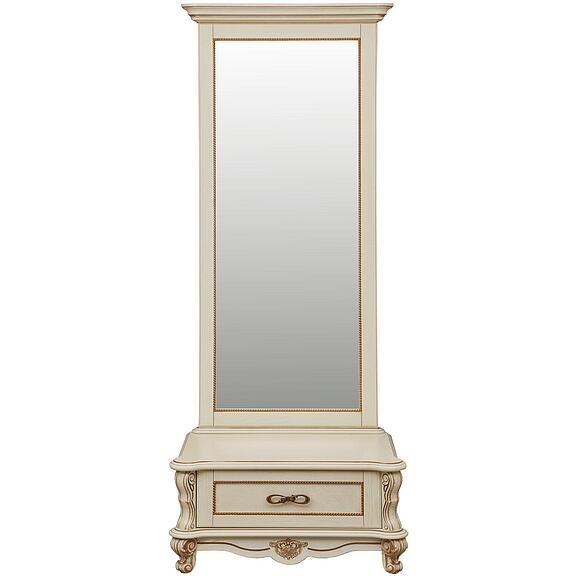 Зеркало напольное «Алези» П1.350.0.15 (П350.15), Цвет: Слоновая кость с золочением (zerkalo_napolnoe_alezi_1_p350_15_slon_kost_2.jpg) Зеркало напольное «Алези» П1.350.0.15 (П350.15), Цвет: Слоновая кость с золочением