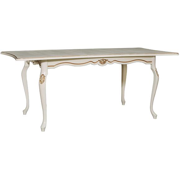 Стол обеденный «Алези» П1.350.4.06 (П353.06), Материал: массив дуба, Цвет: Слоновая кость с золочением (stol_alezi_2re_p353_06_slon_kost_2.jpg) Стол обеденный «Алези» П1.350.4.06 (П353.06), Материал: массив дуба, Цвет: Слоновая кость с золочением