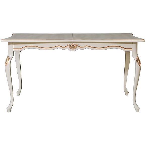 Стол обеденный «Алези» П1.350.4.06 (П353.06), Материал: массив дуба, Цвет: Слоновая кость с золочением (stol_alezi_2re_p353_06_slon_kost_3.jpg) Стол обеденный «Алези» П1.350.4.06 (П353.06), Материал: массив дуба, Цвет: Слоновая кость с золочением