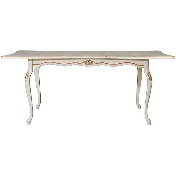 Стол обеденный «Алези» П1.350.4.06 (П353.06), Материал: массив дуба, Цвет: Слоновая кость с золочением (stol_alezi_2re_p353_06_slon_kost_4.jpg) Стол обеденный «Алези» П1.350.4.06 (П353.06), Материал: массив дуба, Цвет: Слоновая кость с золочением